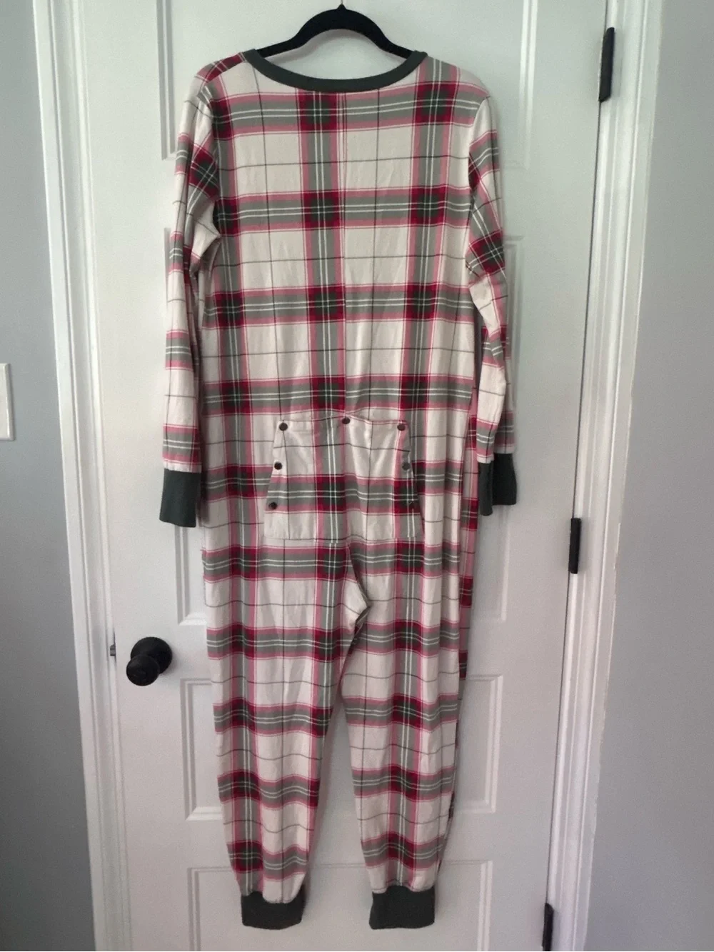 Hearth & Hand with Magnolia Plaid Adult One Piece Pajama Union Suit L Unisex